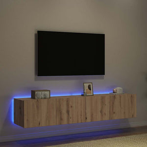 Ντουλάπι Τηλεόρασης Τοίχου 2 pcs Artisan Oak 80 x 35 x 31 cm - Pakobazaar