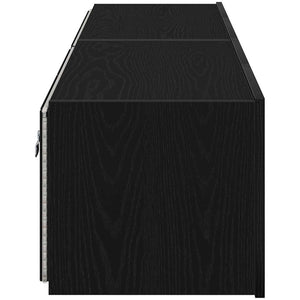 Ντουλάπι Τηλεόρασης Τοίχου 2 pcs Μαύρη Οξυά 80 x 35 x 31 cm - Pakobazaar