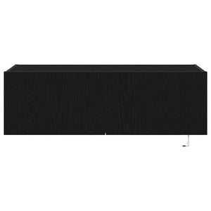 Ντουλάπι Τηλεόρασης Τοίχου 2 pcs Μαύρη Οξυά 100 x 35 x 31 cm - Pakobazaar