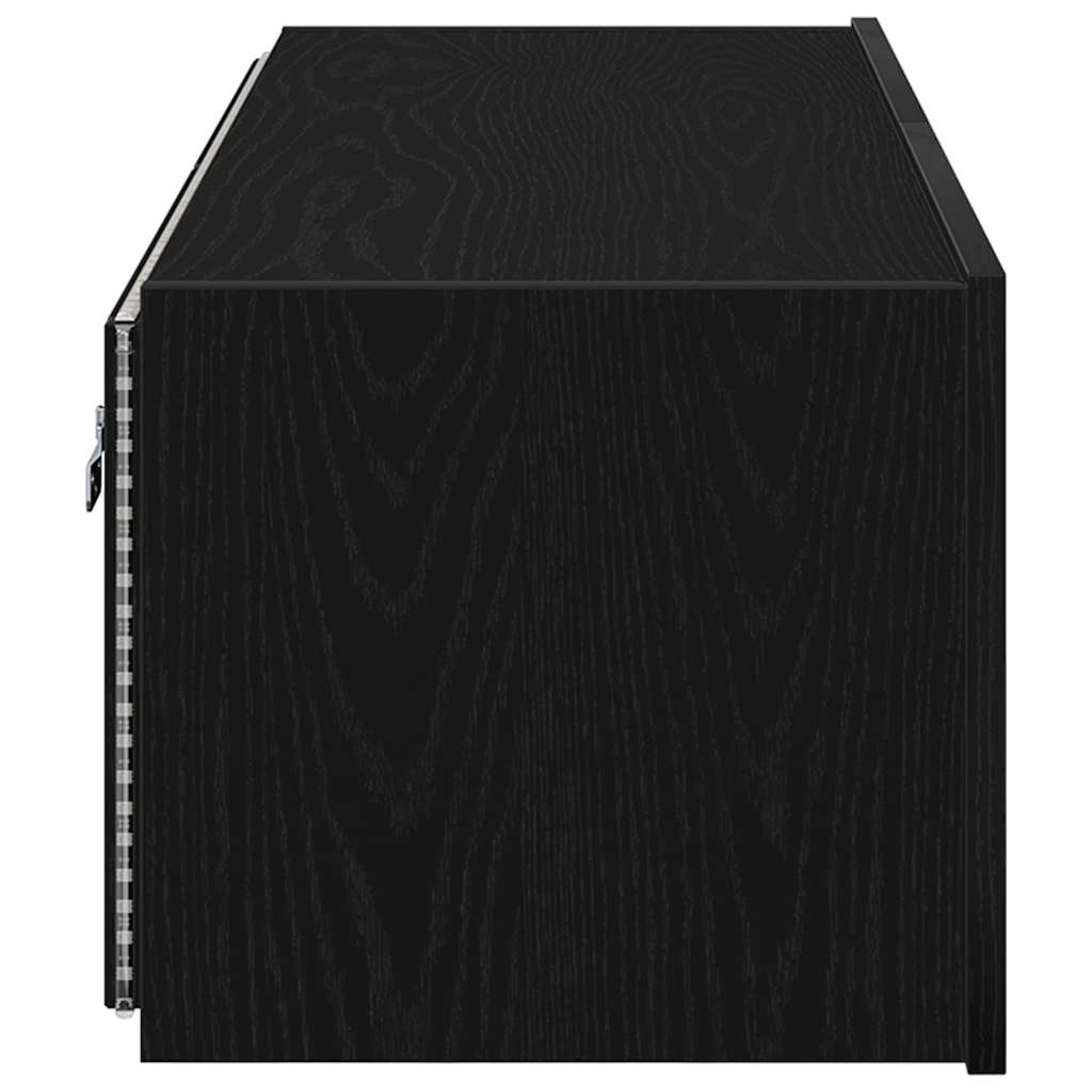 Ντουλάπι Τηλεόρασης Τοίχου 2 pcs Μαύρη Οξυά 100 x 35 x 31 cm - Pakobazaar