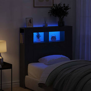 LED κεφαλάρι με ράφι Μαύρη Οξυά 100 x 18,5 x 103,5 εκ. - Pakobazaar