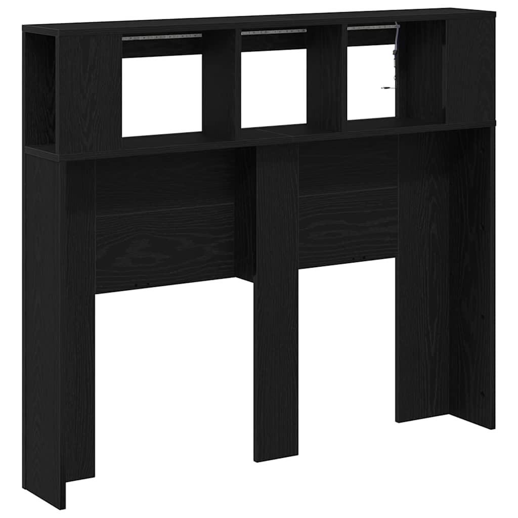 LED κεφαλάρι με ράφι Μαύρη Οξυά 120 x 18,5 x 103,5 εκ - Pakobazaar