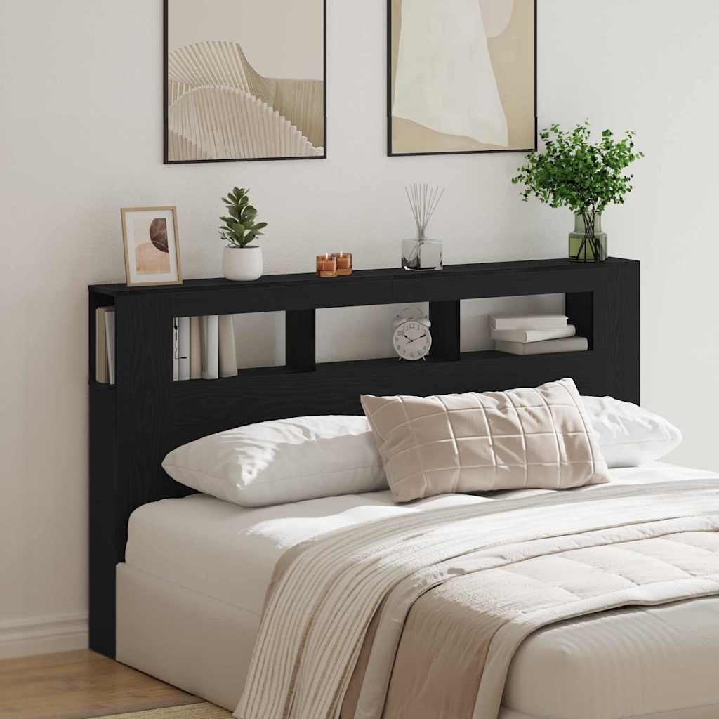 LED κεφαλάρι με ράφι Μαύρη Οξυά 180 x 18,5 x 103,5 cm - Pakobazaar
