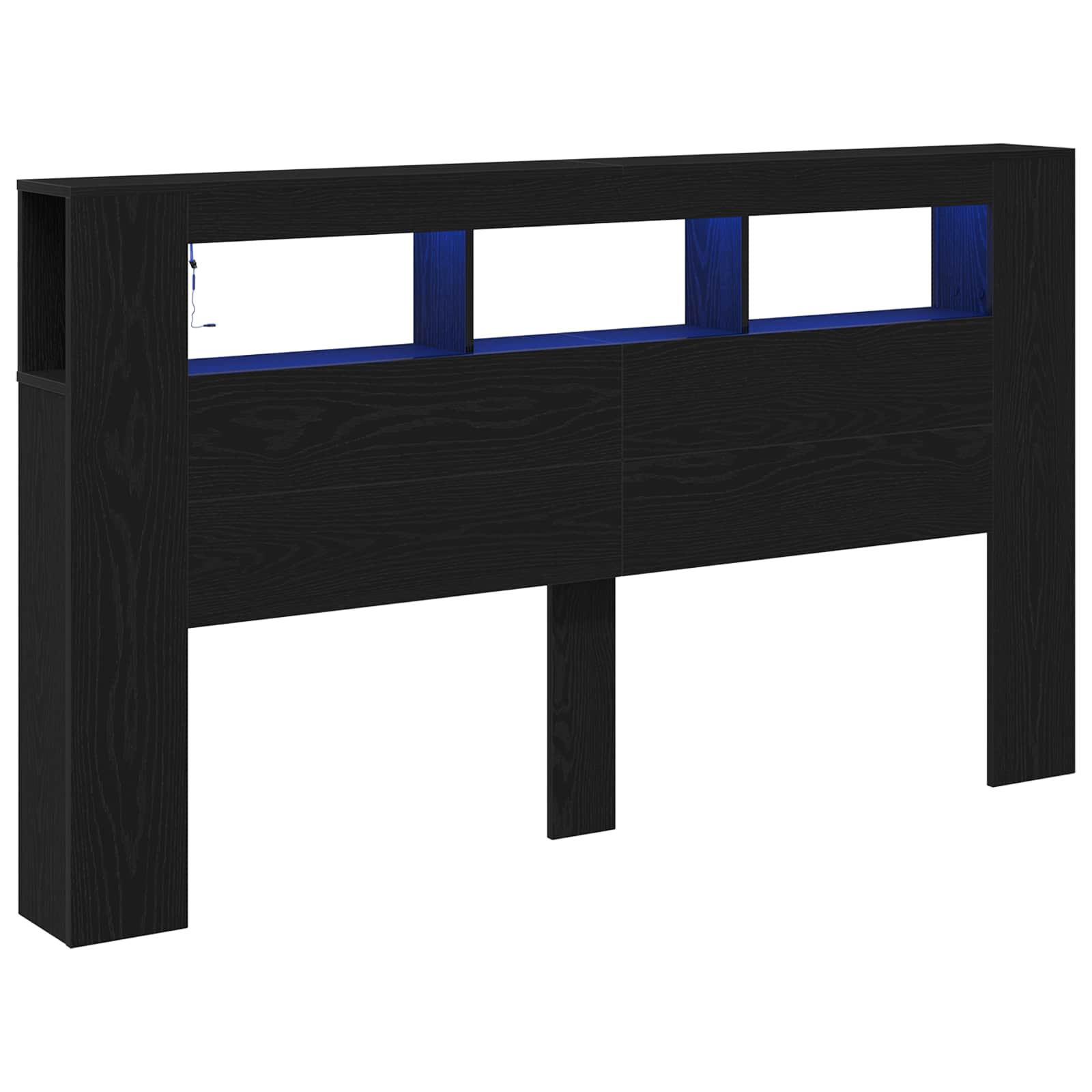 LED κεφαλάρι με ράφι Μαύρη Οξυά 180 x 18,5 x 103,5 cm - Pakobazaar