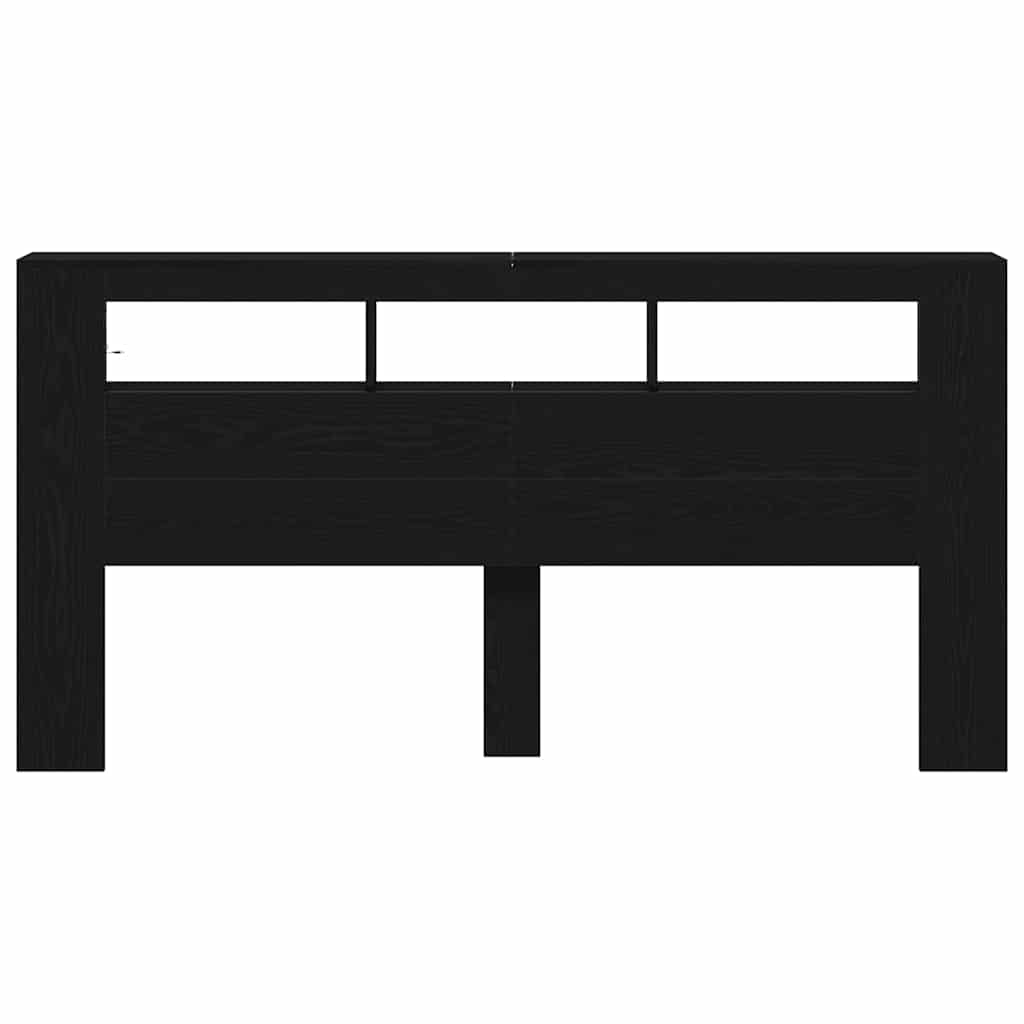 LED κεφαλάρι με ράφι Μαύρη Οξυά 200 x 18,5 x 103,5 εκ. - Pakobazaar