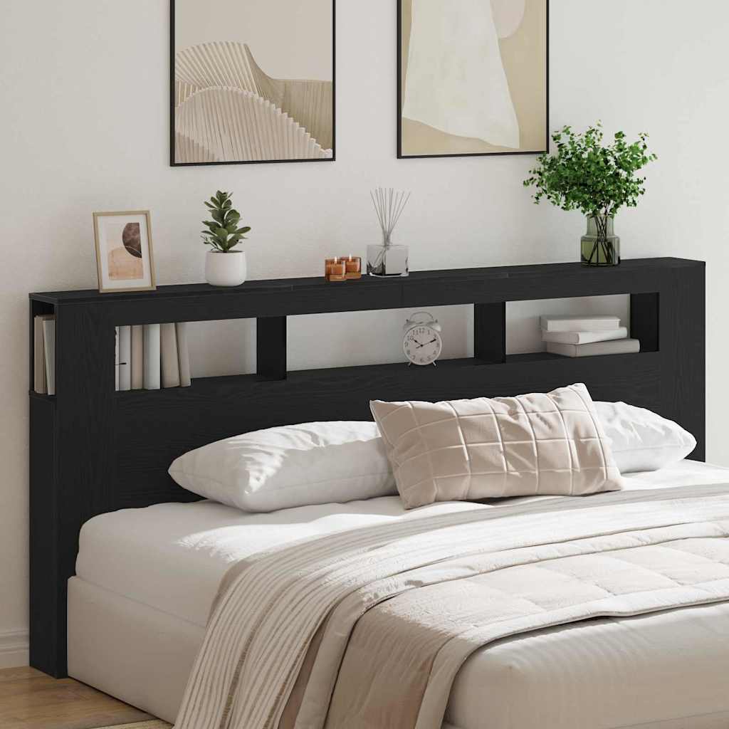LED κεφαλάρι με ράφι Μαύρη Οξυά 220 x 18,5 x 103,5 εκ - Pakobazaar