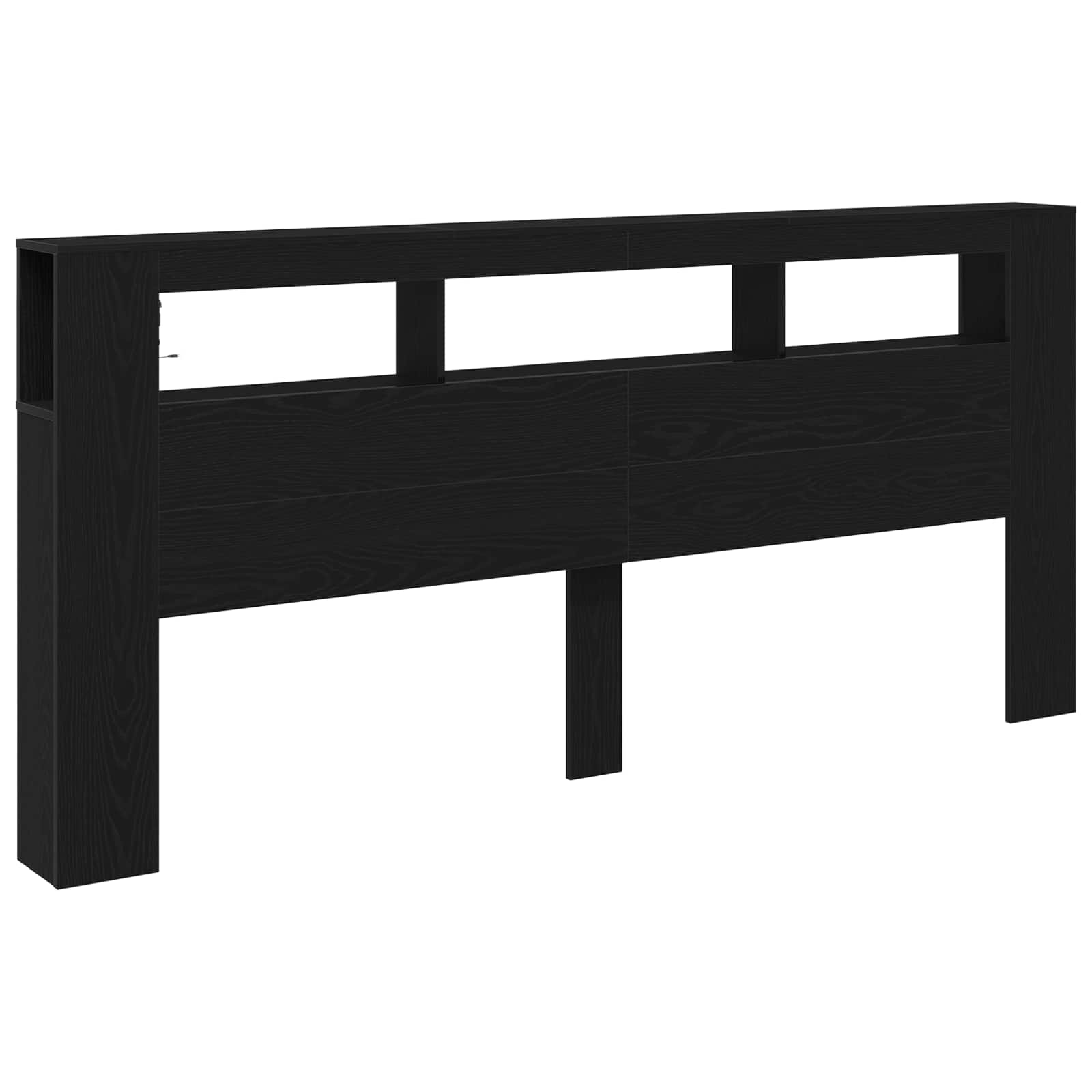 LED κεφαλάρι με ράφι Μαύρη Οξυά 220 x 18,5 x 103,5 εκ - Pakobazaar