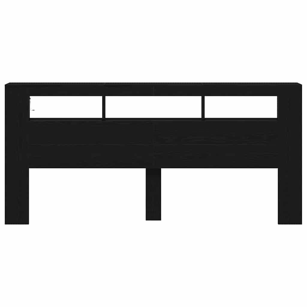 LED κεφαλάρι με ράφι Μαύρη Οξυά 220 x 18,5 x 103,5 εκ - Pakobazaar