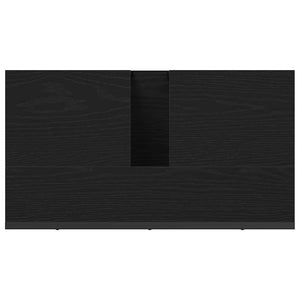 Ντουλάπα Νιπτήρα Mπάνιου Μαύρη Οξυά 60 x 30 x 60 cm