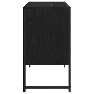 Ντουλάπα Νιπτήρα Mπάνιου Μαύρη Οξυά 80 x 30 x 60 cm