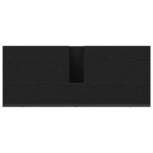 Ντουλάπα Νιπτήρα Mπάνιου Μαύρη Οξυά 80 x 30 x 60 cm