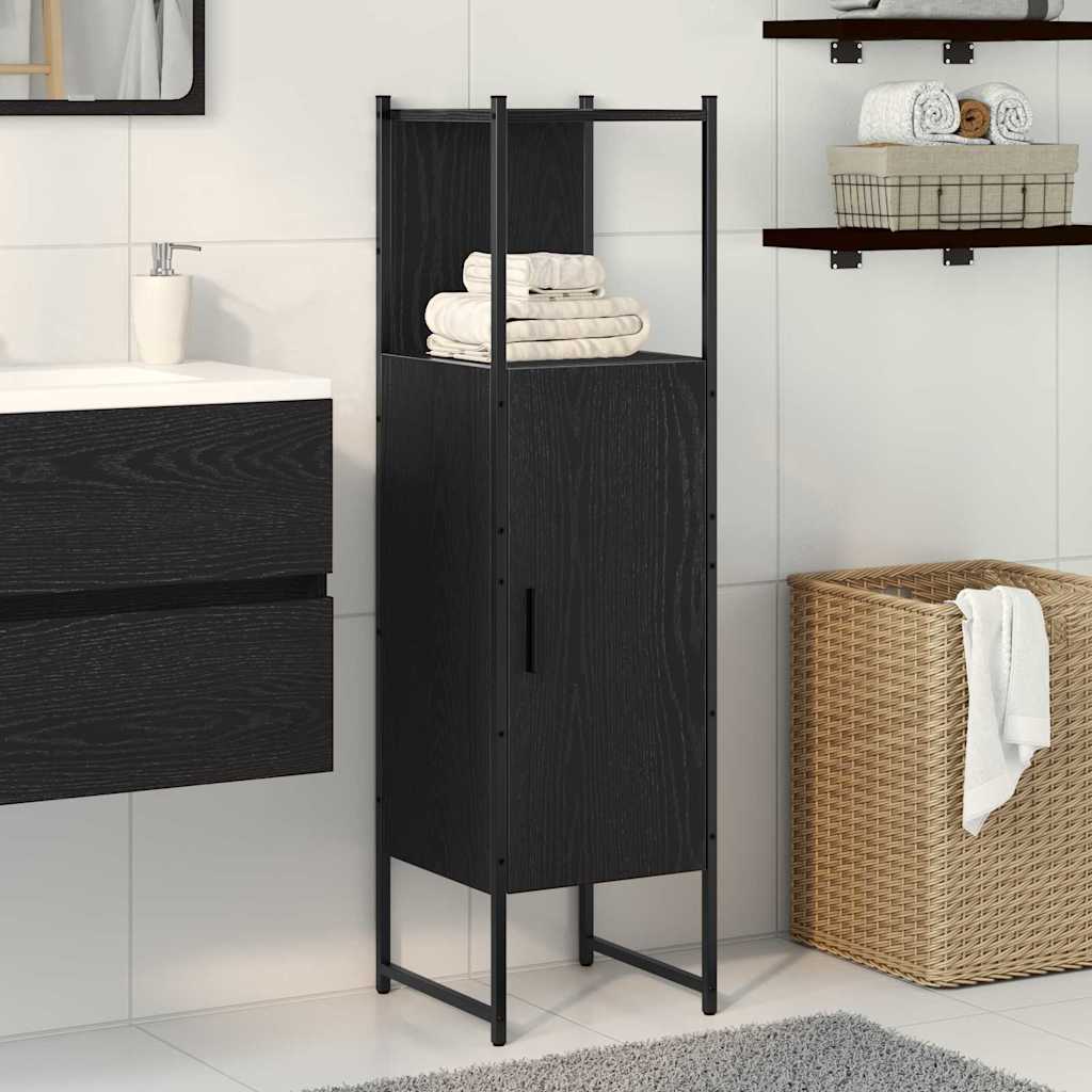 Σετ Επίπλων Μπάνιου με ράφι Μαύρη Οξυά 33 x 33 x 120,5 εκ.