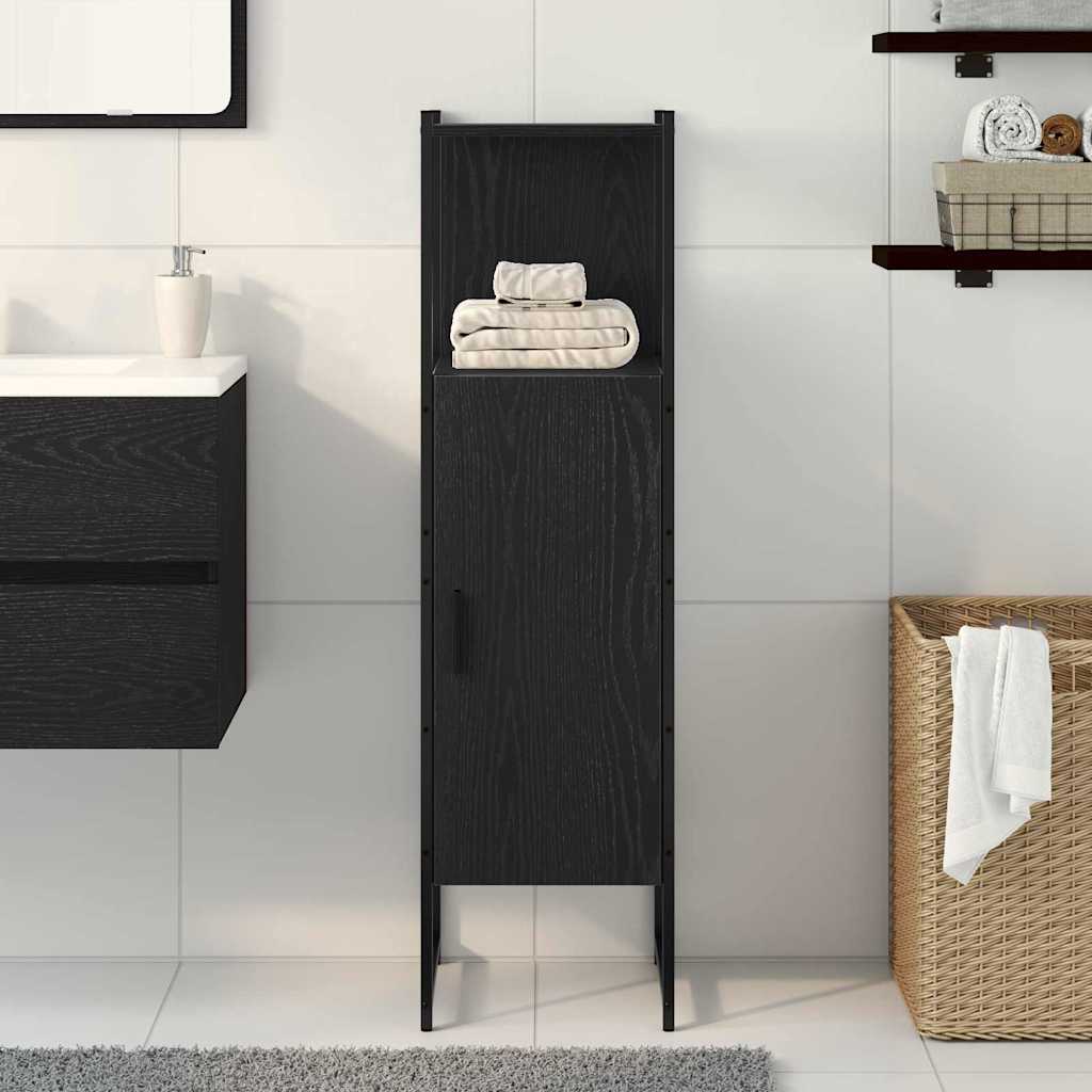 Σετ Επίπλων Μπάνιου με ράφι Μαύρη Οξυά 33 x 33 x 120,5 εκ.