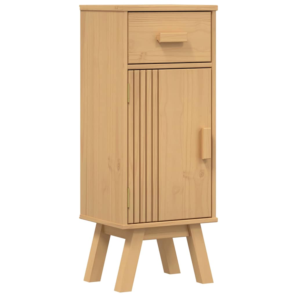 Ντουλάπι Μπάνιου Olden Καφέ 35 x 30 x 90 cm Μασίφ ξύλο πεύκου