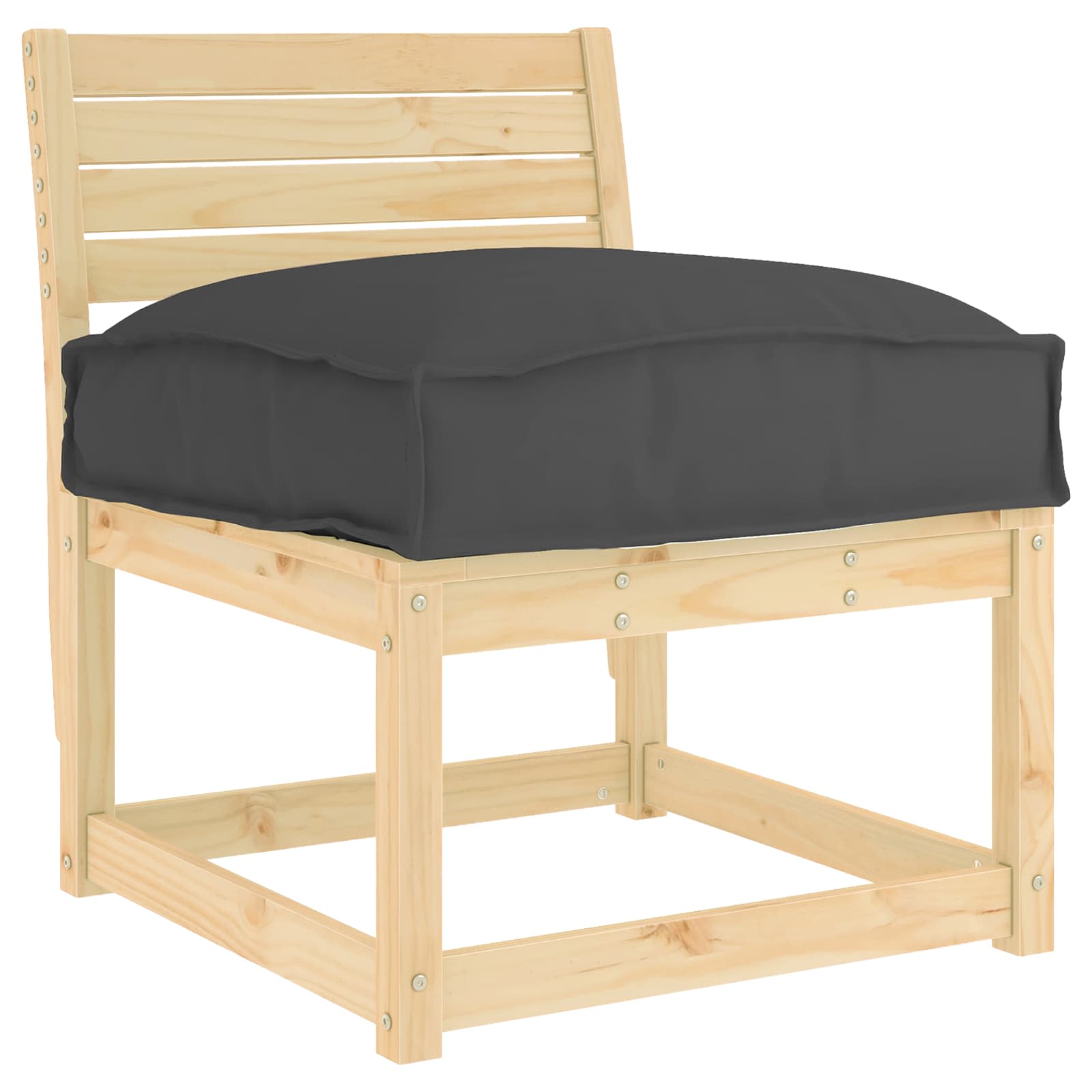 Μαξιλάρι Μαύρο 50 x 50 x 12 cm Ύφασμα Όξφορντ - Pakobazaar