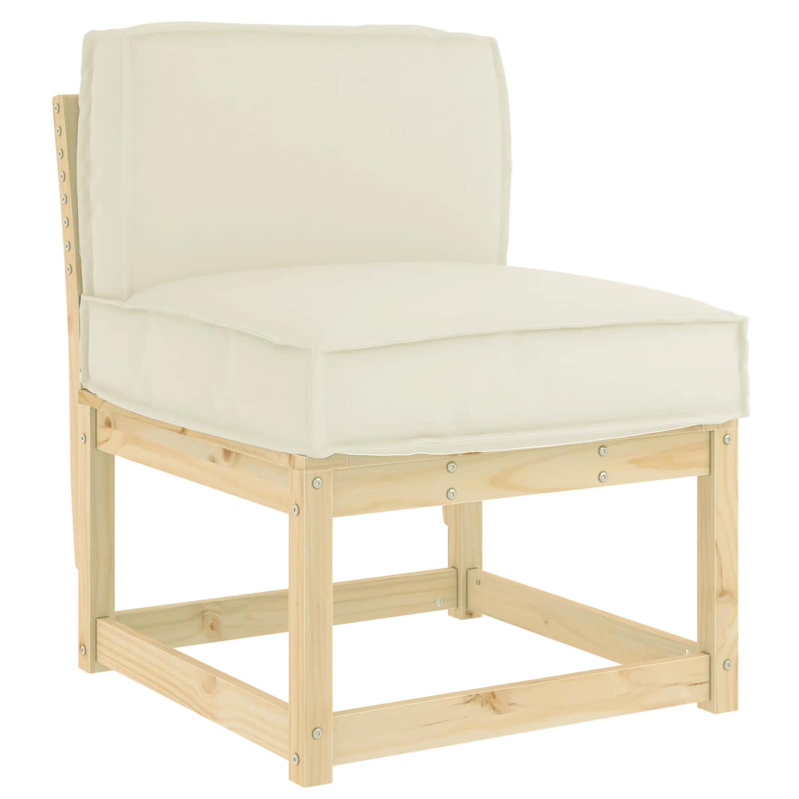 Μαξιλάρι Κρεμ 60 x 40 x 12 cm Ύφασμα Όξφορντ - Pakobazaar
