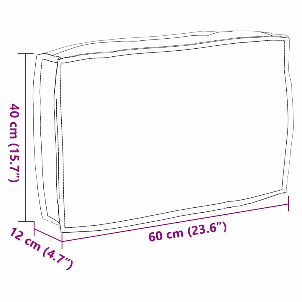 Μαξιλάρι Μαύρο 60 x 40 x 12 cm Ύφασμα Όξφορντ - Pakobazaar