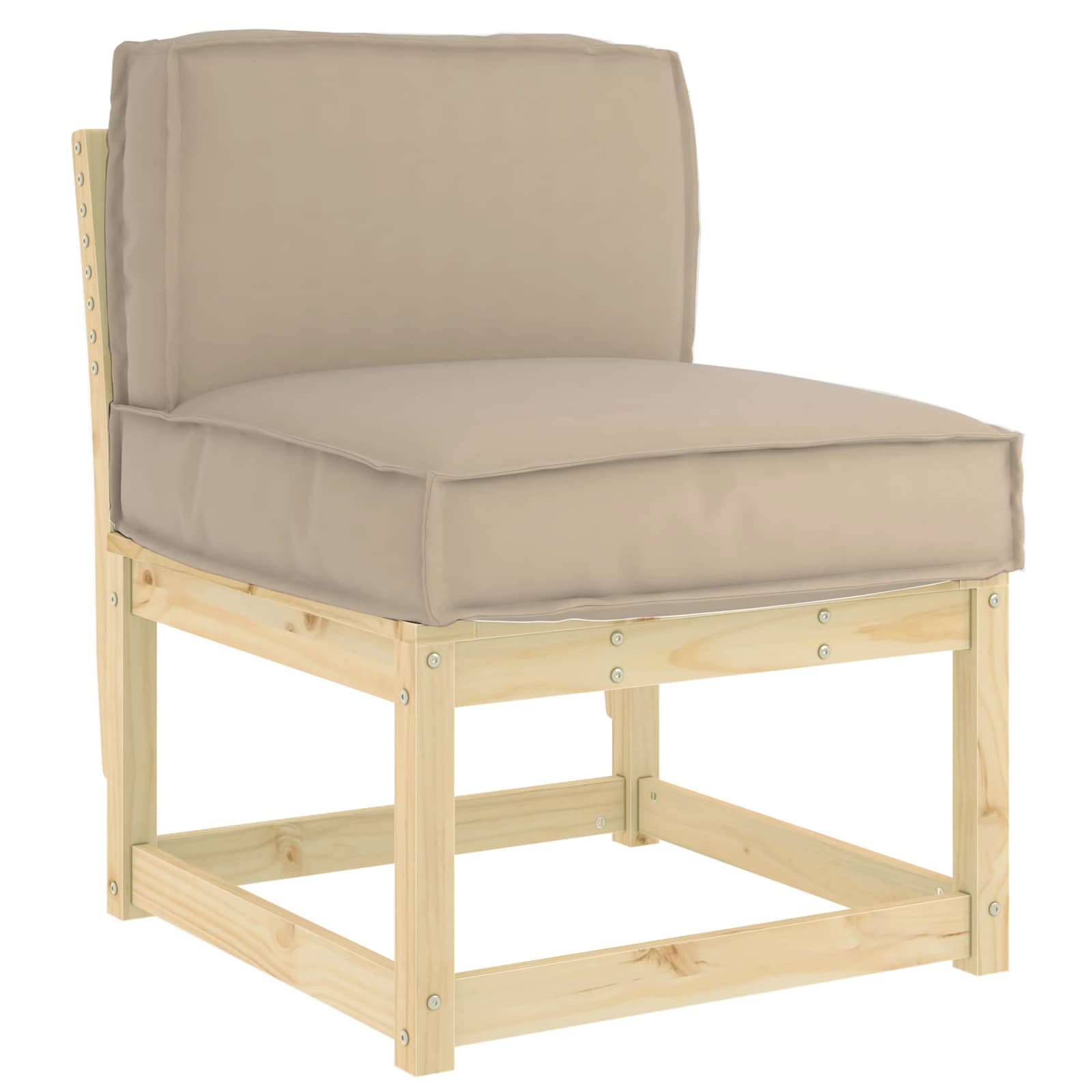 Μαξιλάρι Taupe 60 x 40 x 12 cm Ύφασμα Όξφορντ