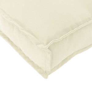Μαξιλάρι Ύφασμα Όξφορντ Κρεμ 60 x 60 x 12 cm - Pakobazaar