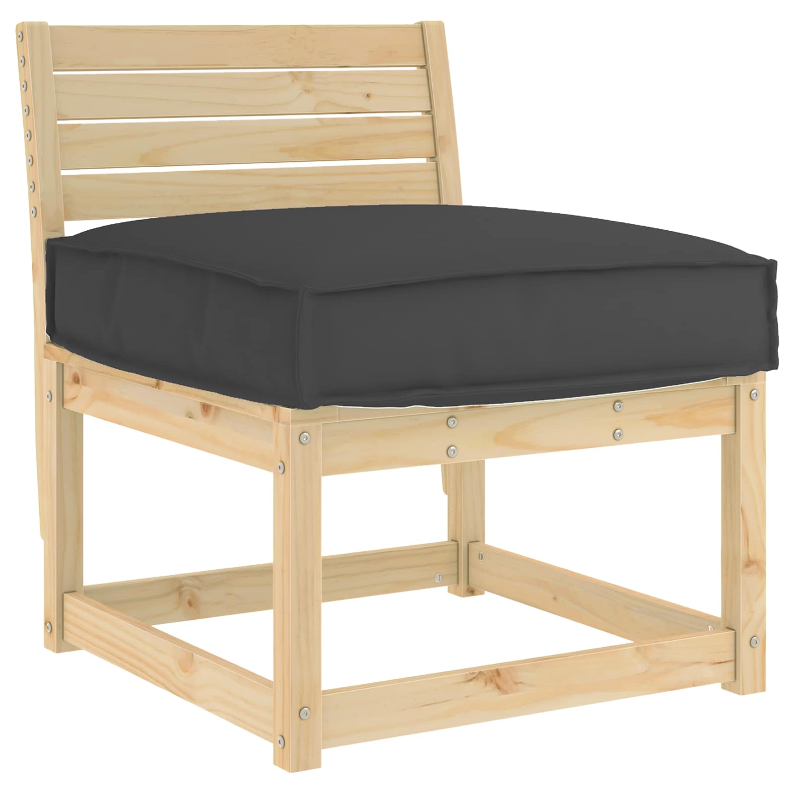 Μαξιλάρι Μαύρο 60 x 60 x 12 cm Ύφασμα Όξφορντ - Pakobazaar