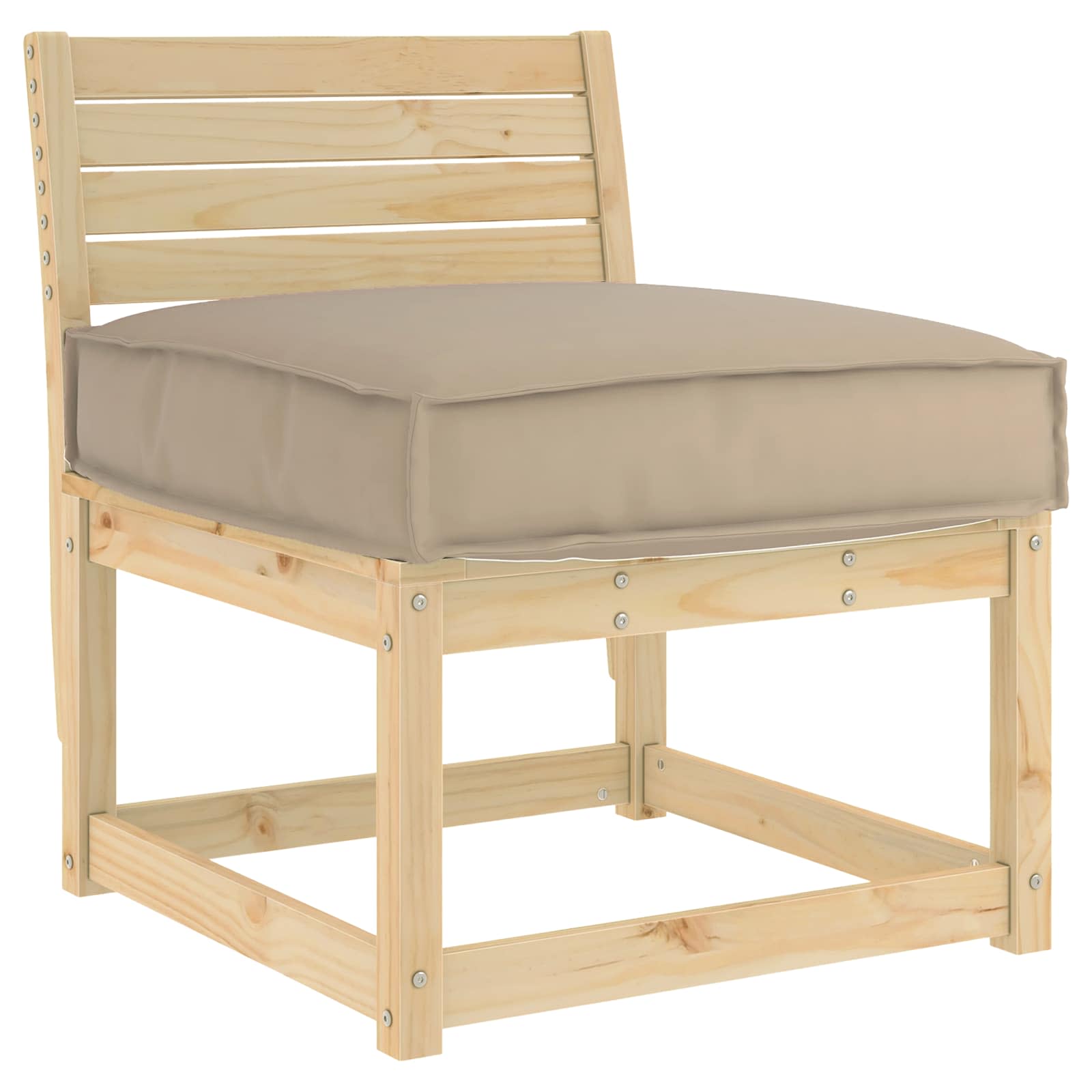 Μαξιλάρι Taupe 60 x 60 x 12 cm Ύφασμα Όξφορντ