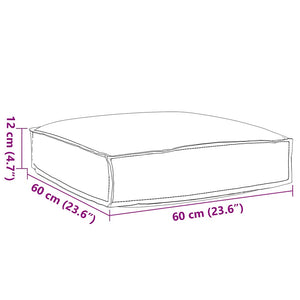 Μαξιλάρι Βασιλικό Μπλε 60 x 60 x 12 cm Ύφασμα Όξφορντ - Pakobazaar