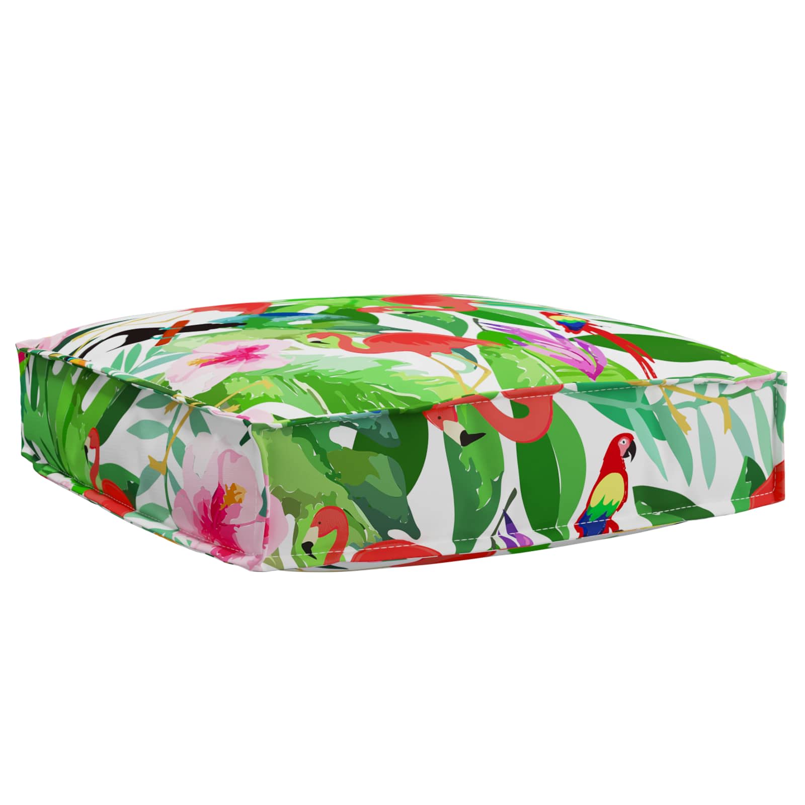 Μαξιλάρι Floral Πολύχρωμο 60 x 60 x 12 cm Ύφασμα Όξφορντ - Pakobazaar