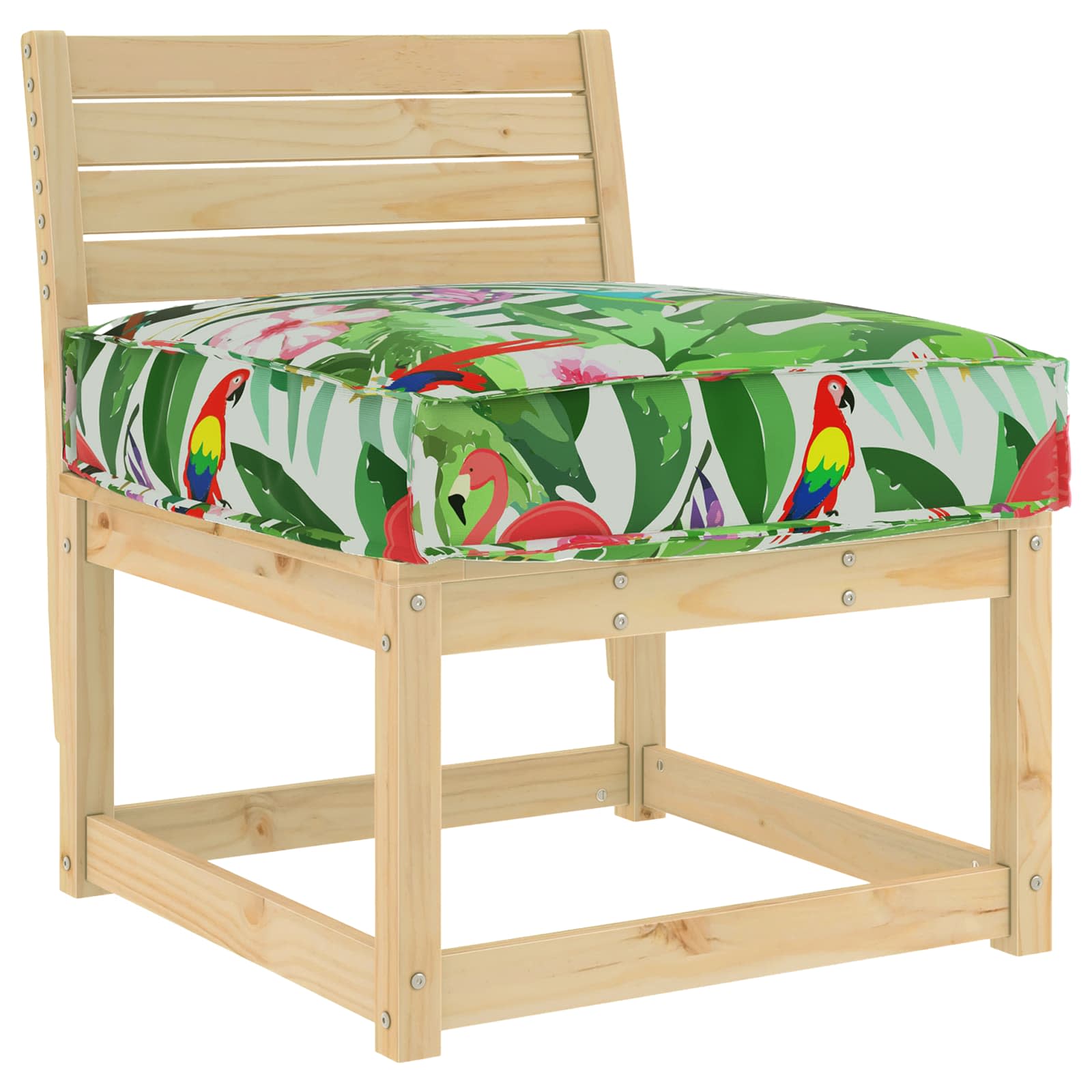 Μαξιλάρι Floral Πολύχρωμο 60 x 60 x 12 cm Ύφασμα Όξφορντ - Pakobazaar