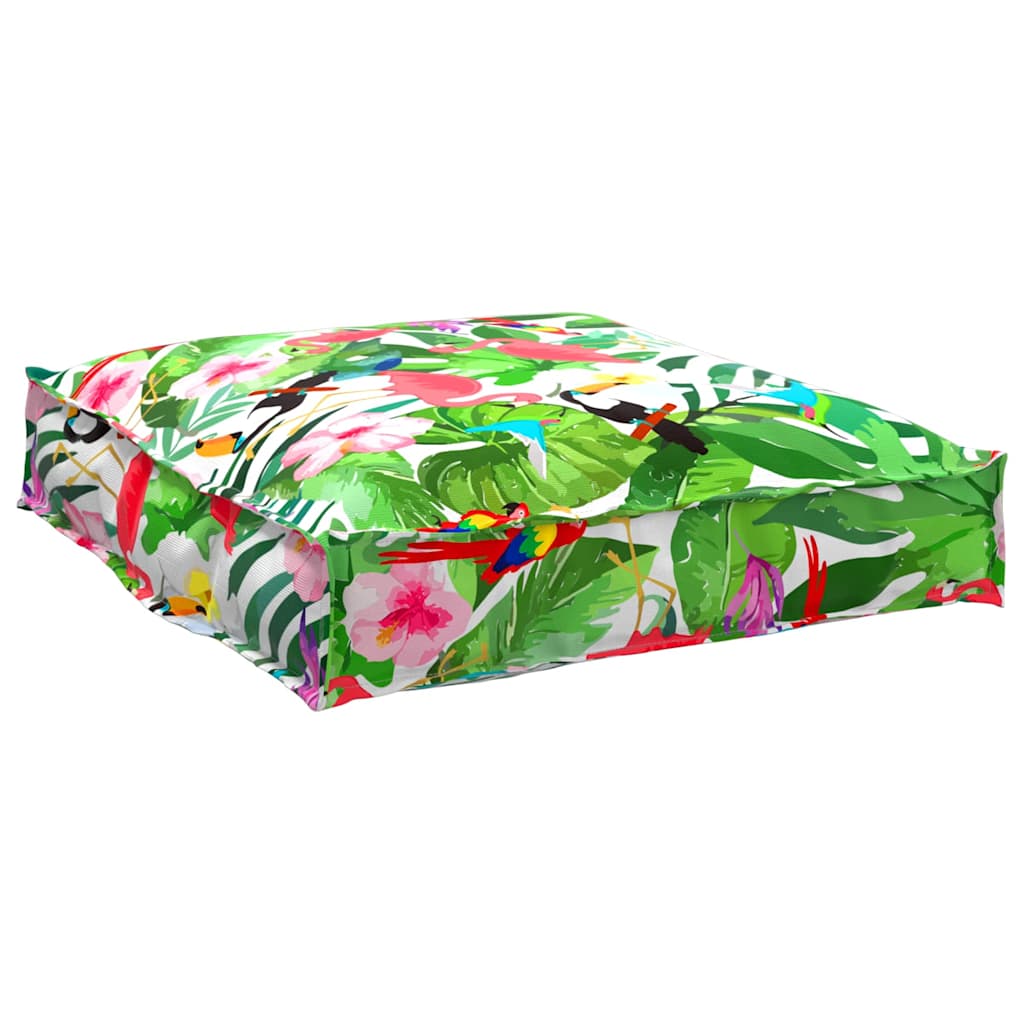 Μαξιλάρι Floral Πολύχρωμο 70 x 70 x 12 cm Ύφασμα Όξφορντ