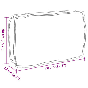 Μαξιλάρι Ύφασμα Όξφορντ Μπεζ 70 x 40 x 12 cm
