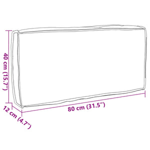 Μαξιλάρι Ύφασμα Όξφορντ Ανθρακί 80 x 40 x 12 cm