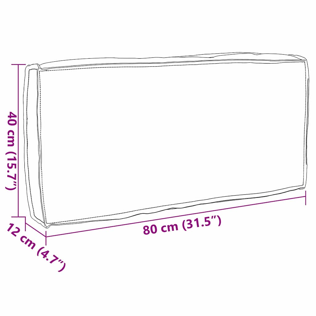 Μαξιλάρι Μπεζ 80 x 40 x 12 cm Ύφασμα Όξφορντ