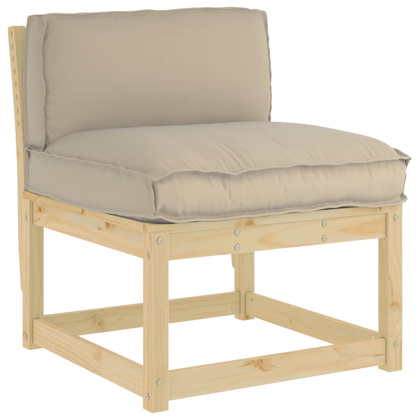 Μαξιλάρι Taupe 80 x 40 x 12 cm Ύφασμα Όξφορντ