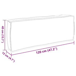 Μαξιλάρι Ύφασμα Όξφορντ Σχέδιο Φύλλου 120 x 40 x 12 cm