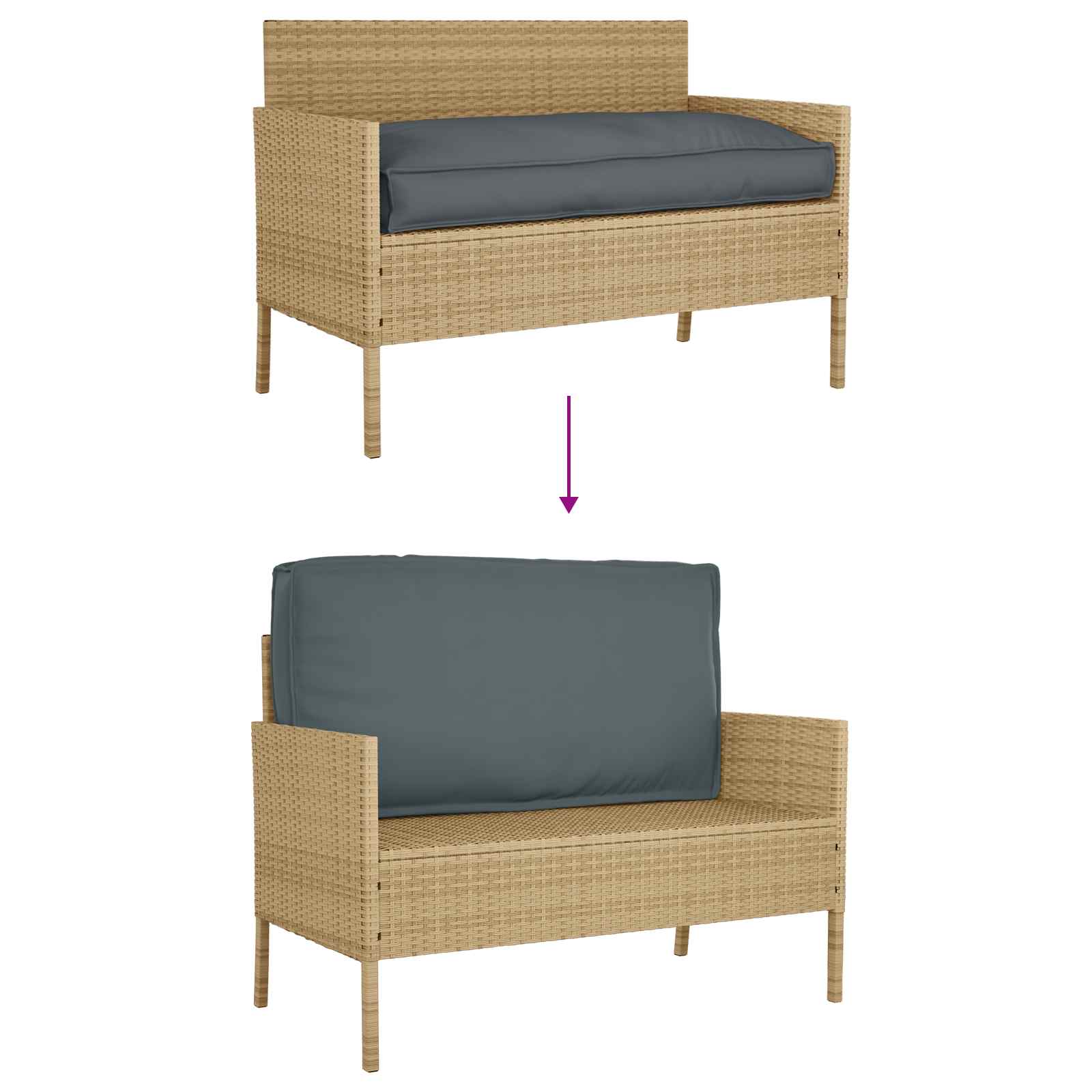 Μαξιλάρι Ύφασμα Όξφορντ Ανθρακί 120 x 60 x 12 εκ.
