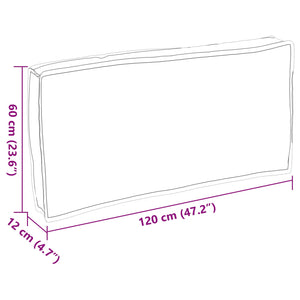 Μαξιλάρι Ύφασμα Όξφορντ Ανθρακί 120 x 60 x 12 εκ.