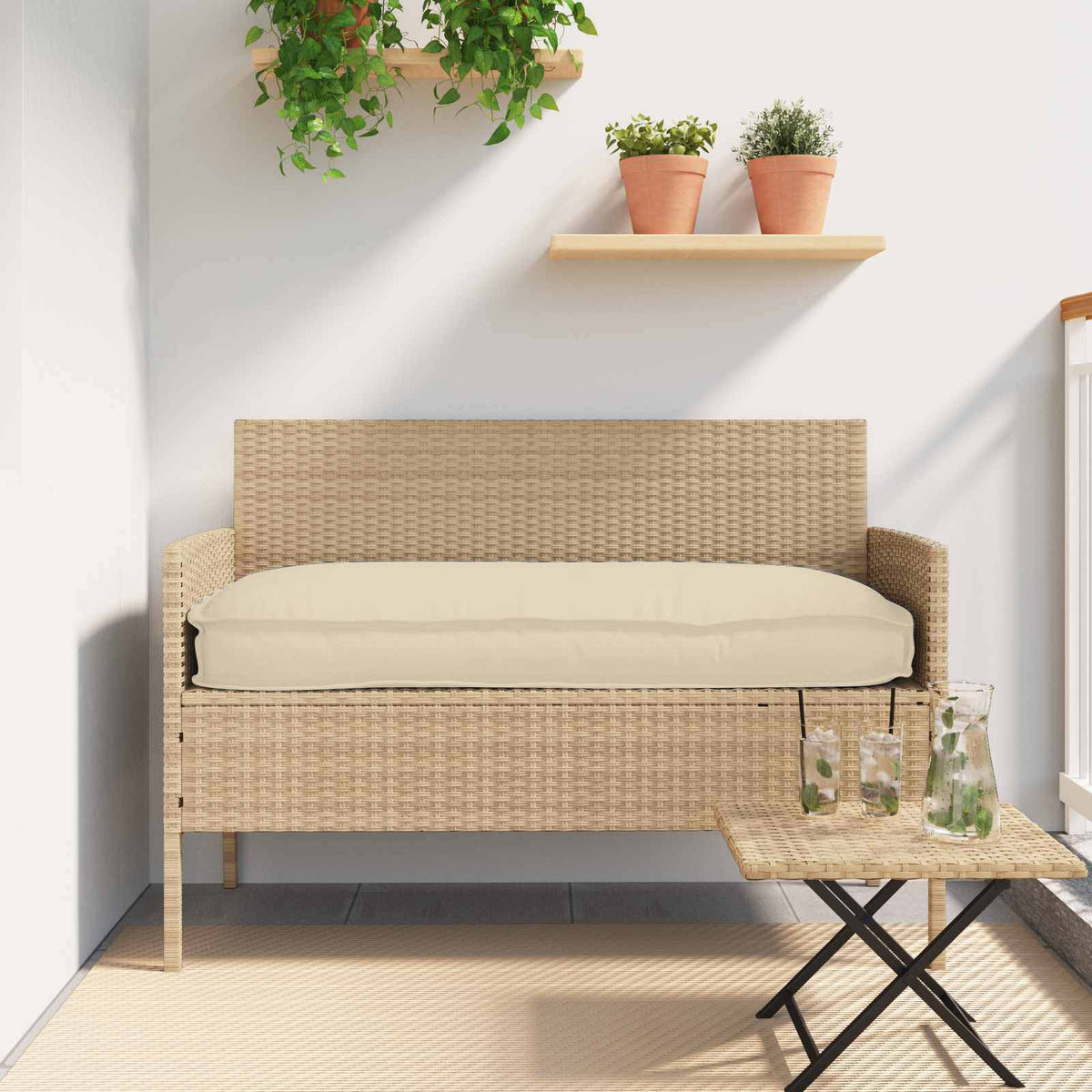 Μαξιλάρι Ύφασμα Όξφορντ Μπεζ 120 x 60 x 12 εκ.