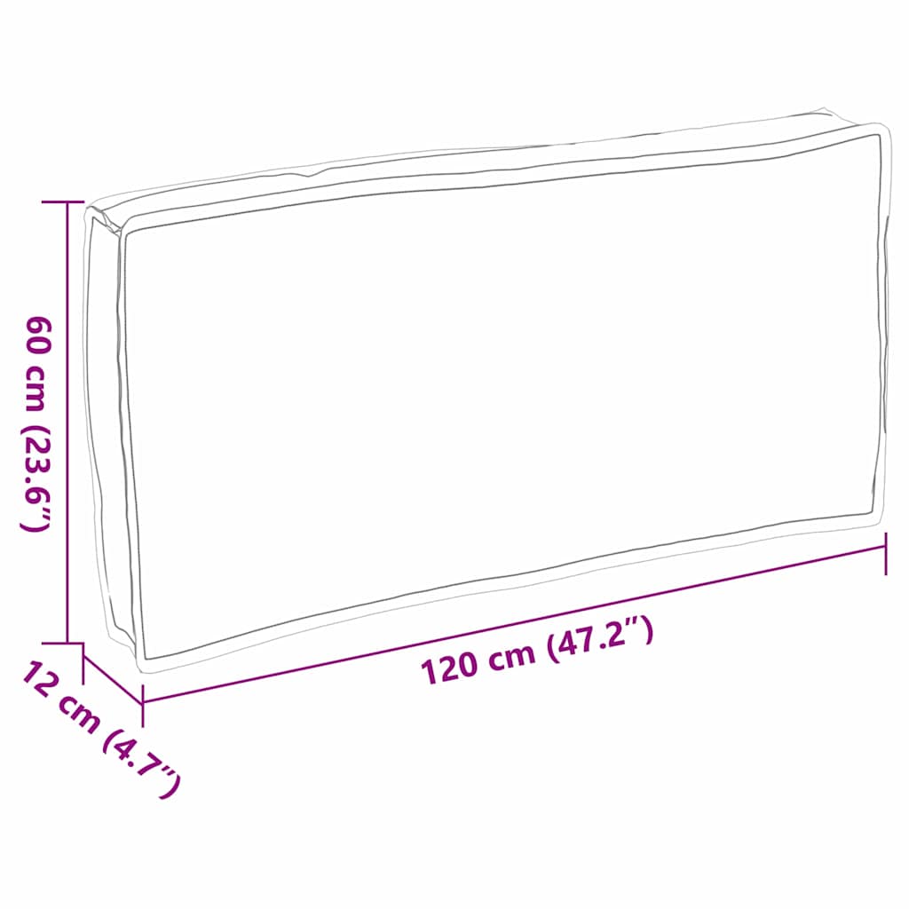Μαξιλάρι Μπεζ 120 x 60 x 12 εκ. Ύφασμα Όξφορντ - Pakobazaar