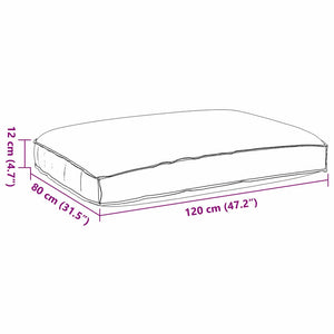 Μαξιλάρι Μπεζ 120 x 80 x 12 cm Ύφασμα Όξφορντ - Pakobazaar