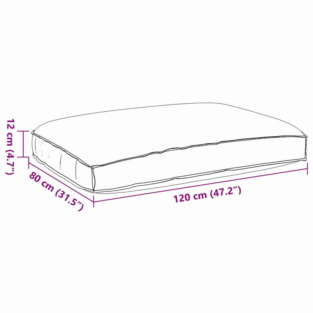 Μαξιλάρι Taupe 120 x 80 x 12 cm Ύφασμα Όξφορντ