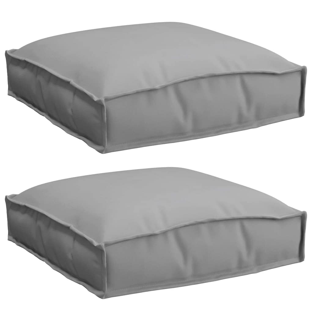 Μαξιλάρι 2 pcs Γκρι 40 x 40 x 8 εκ. Ύφασμα Όξφορντ - Pakobazaar
