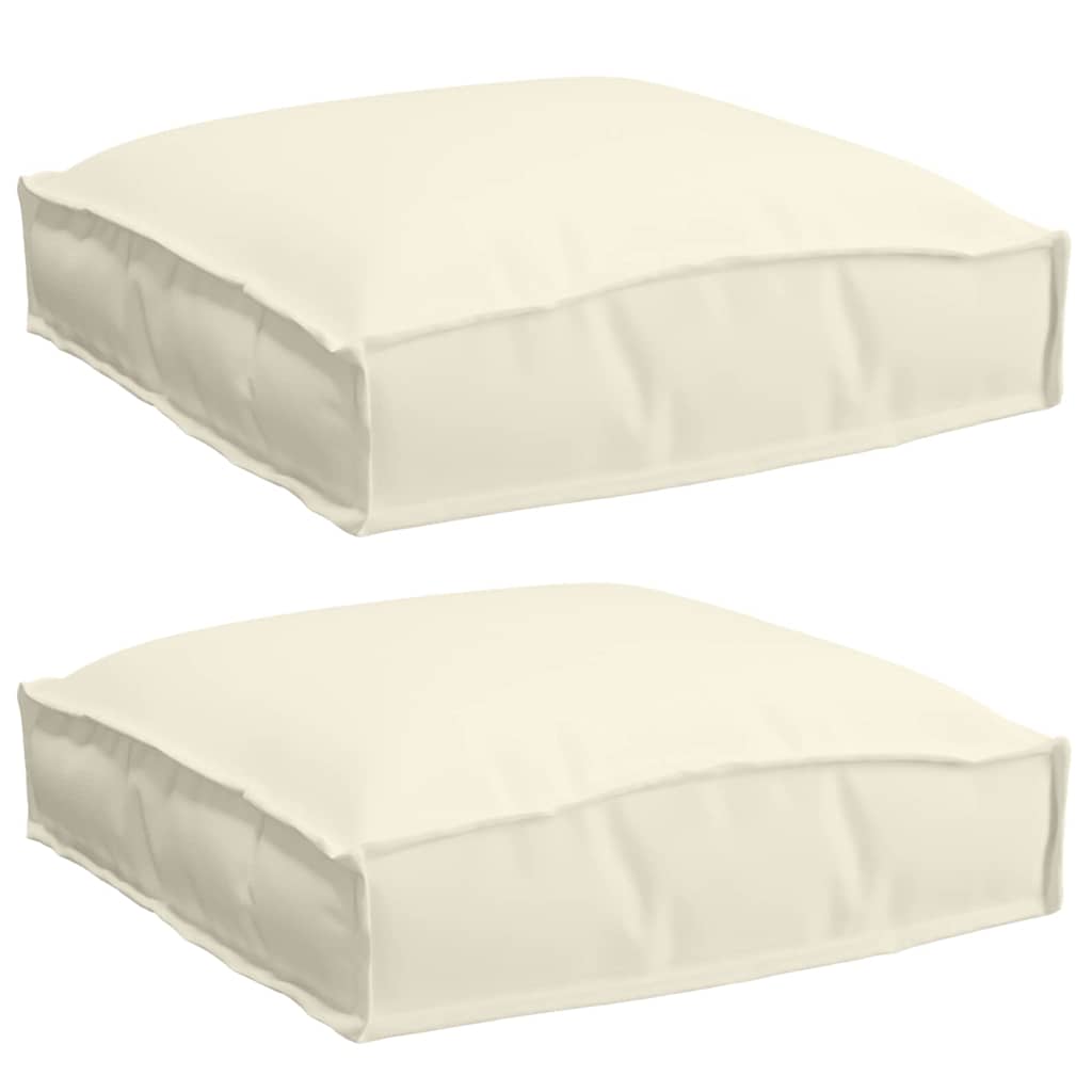 Μαξιλάρι 2 pcs Κρεμ 40 x 40 x 8 εκ. Ύφασμα Όξφορντ - Pakobazaar