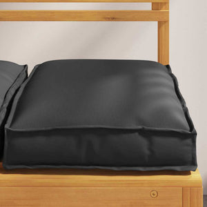 Μαξιλάρι 2 pcs Μαύρο 40 x 40 x 8 εκ. Ύφασμα Όξφορντ - Pakobazaar