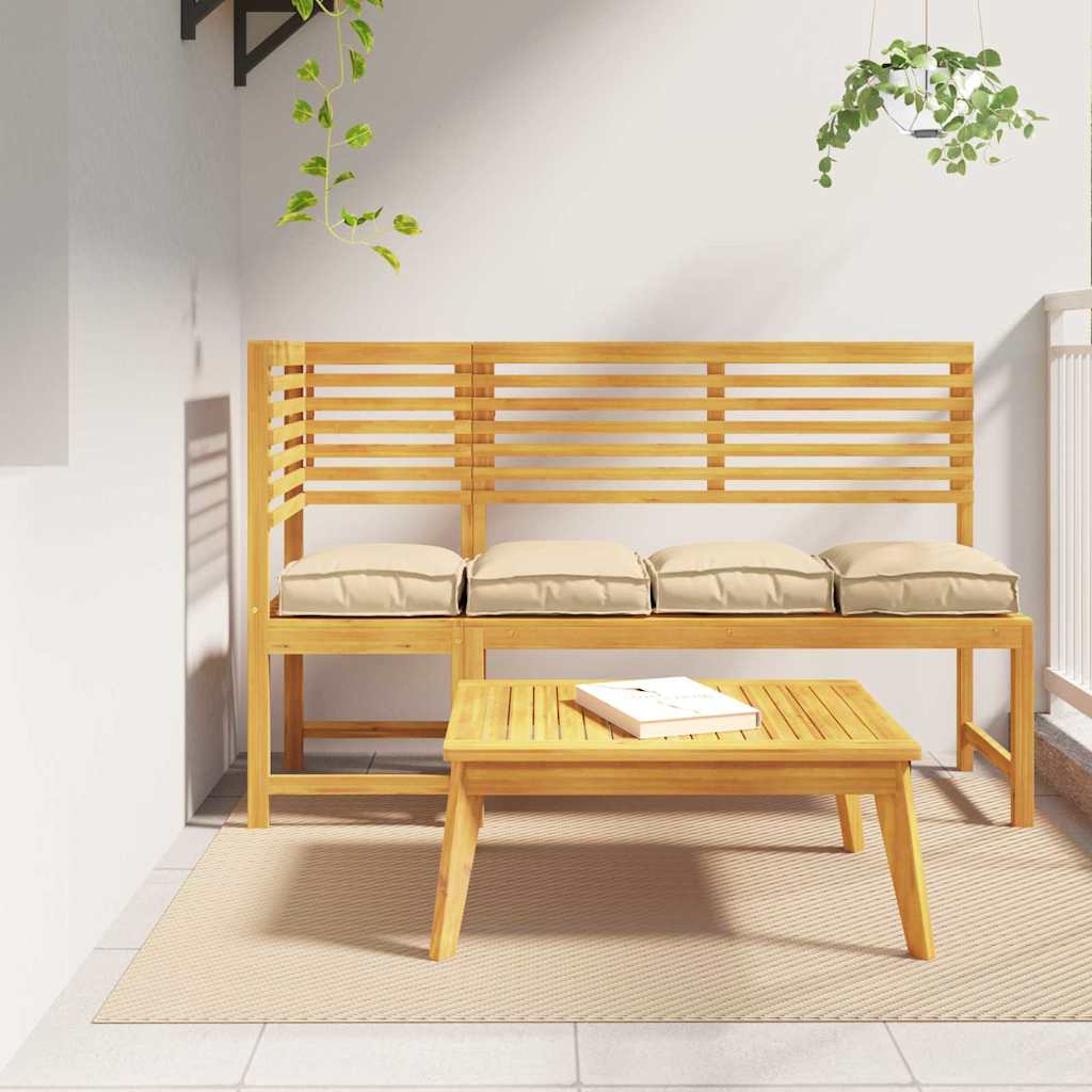 Μαξιλάρι 4 pcs Μπεζ 40 x 40 x 8 εκ. Ύφασμα Όξφορντ - Pakobazaar