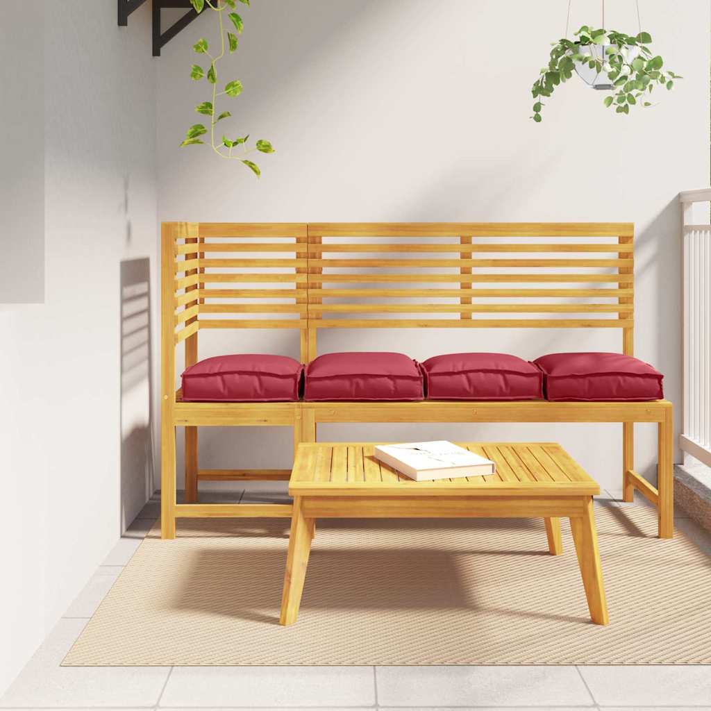 Μαξιλάρι 4 pcs Κόκκινο 40 x 40 x 8 εκ. Ύφασμα Όξφορντ