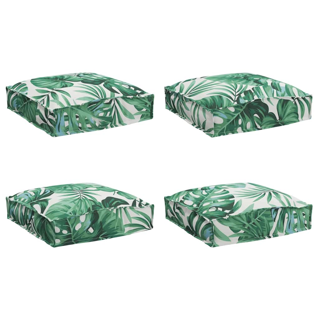 Μαξιλάρι 4 pcs Σχέδιο Φύλλου 40 x 40 x 8 εκ. Ύφασμα Όξφορντ