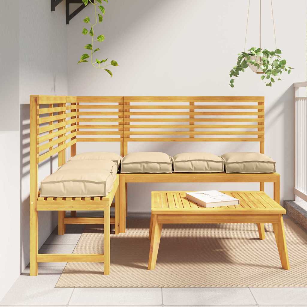 Μαξιλάρι 6 pcs Μπεζ 40 x 40 x 8 εκ. Ύφασμα Όξφορντ