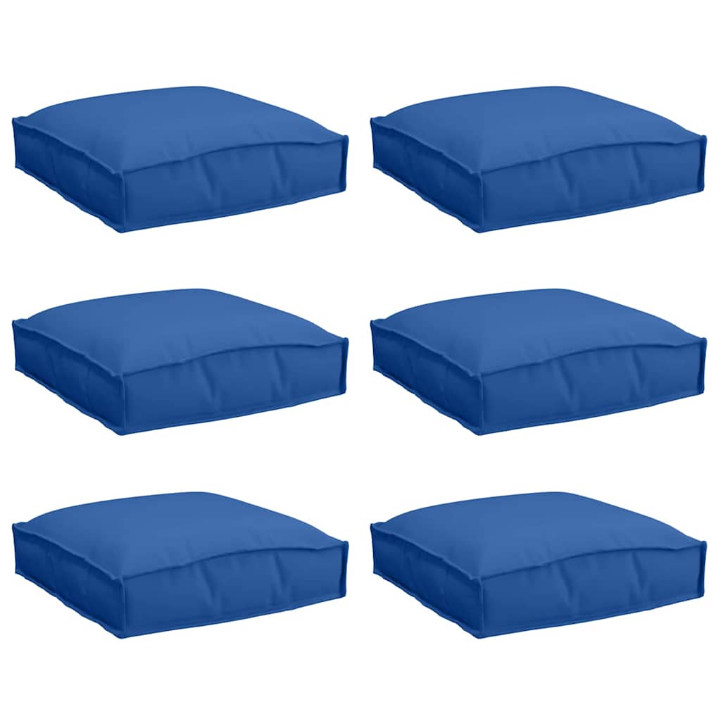 Μαξιλάρι 6 pcs Βασιλικό Μπλε 40 x 40 x 8 εκ. Ύφασμα Όξφορντ