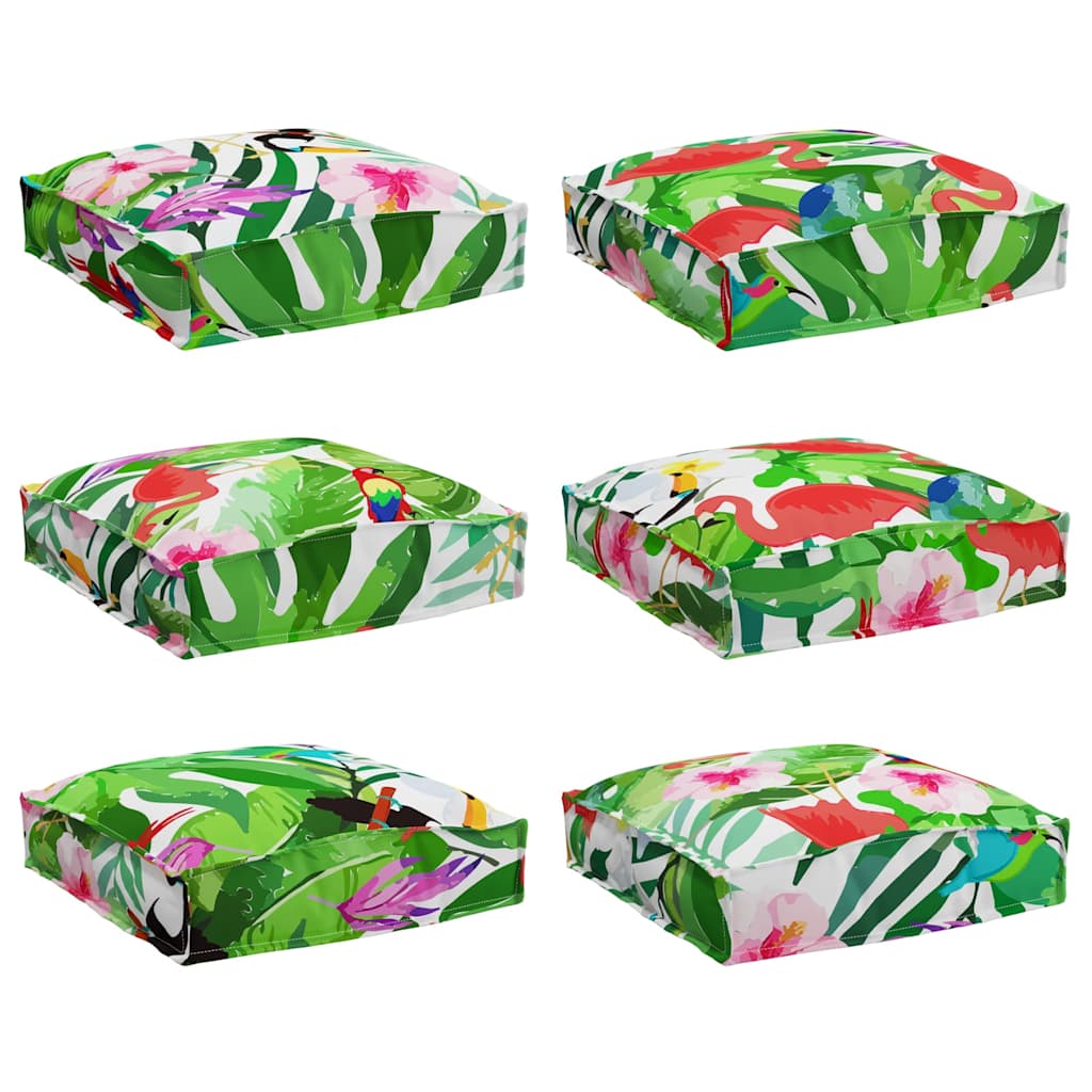 Μαξιλάρι Floral 6 pcs Πολύχρωμο 40 x 40 x 8 εκ. Ύφασμα Όξφορντ