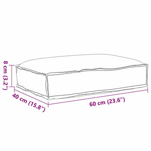 Μαξιλάρι Γκρι 60 x 40 x 8 εκ. Ύφασμα Όξφορντ - Pakobazaar
